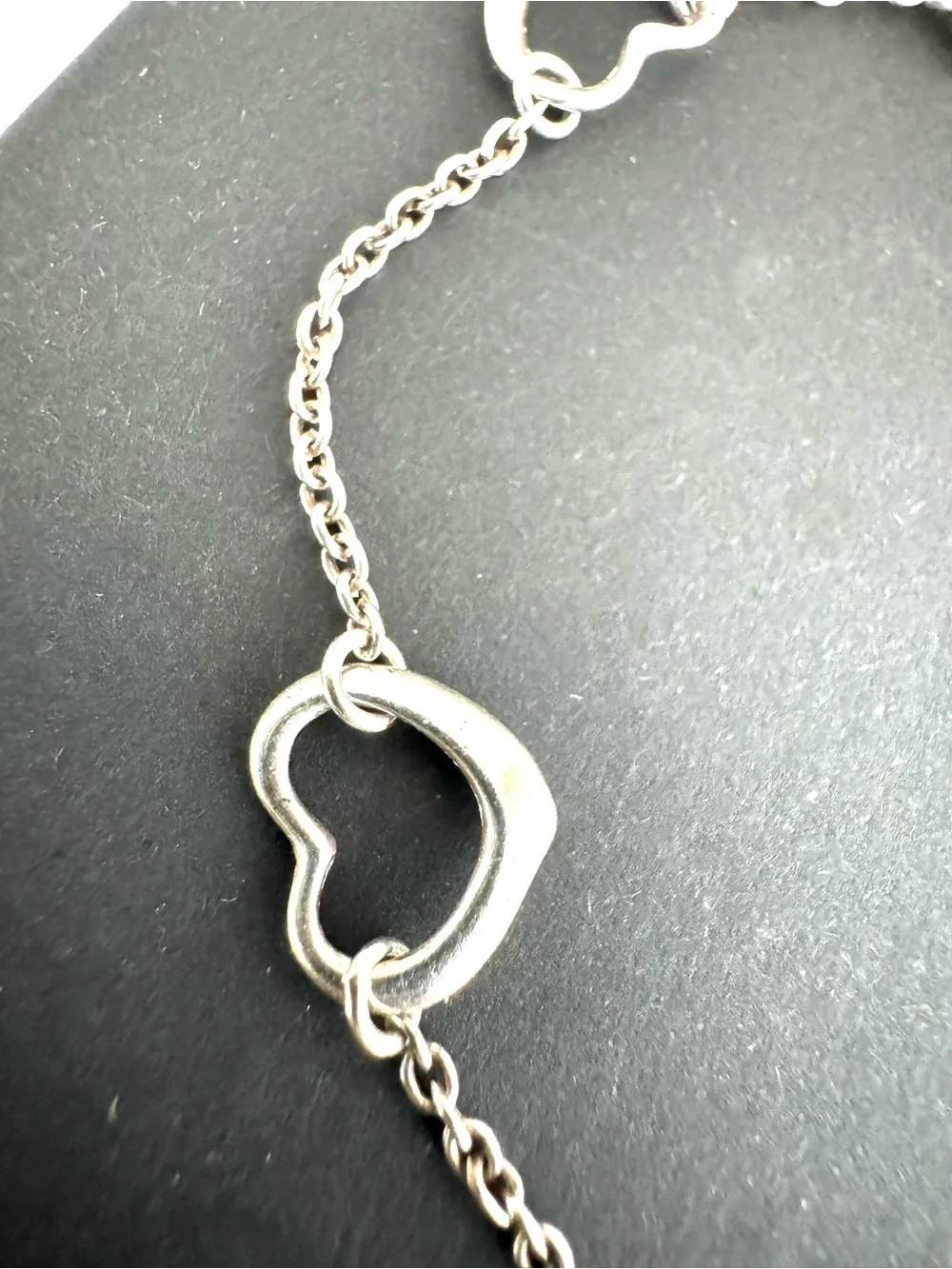 TIFFANY & CO. Elsa Peretti 5 Open Heart Bracelet Sterling Silver 925 Spain